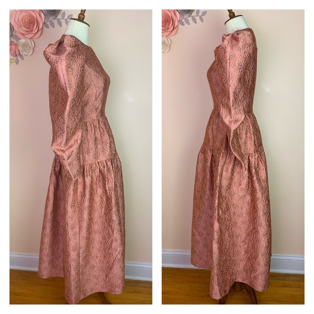New! ULLA JOHNSON Jacquard Tiered Midi Dress - Picture 11 of 14